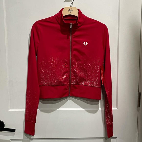 NWT True Religion Red Glitter Jacket (L) - Picture 4 of 9